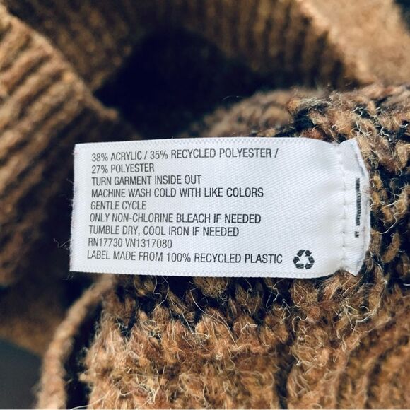 Universal Threads Golden Tan Leopard Print Wool Knit Sweater Top/Tunic Dress XS - Picture 6 of 6